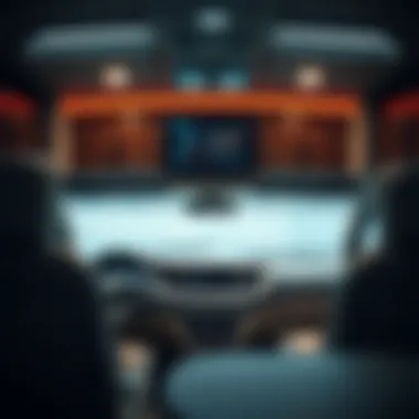 Technological features in the 2020 Thor Miramar 35.2, including dashboard and control systems