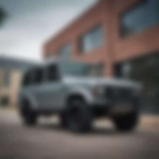 A pristine used Land Rover parked in an urban setting in Oklahoma City