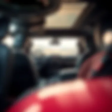 Interior Features of Sahara Jeep Wrangler Interior view of Sahara Jeep Wrangler showcasing features
