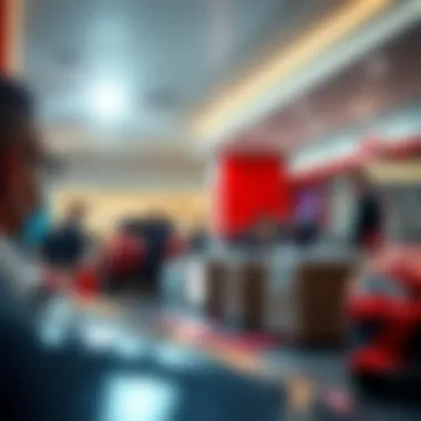 Customer service desk at the dealership