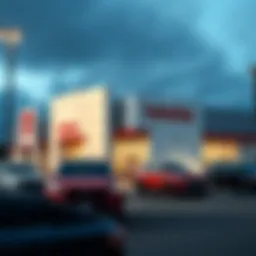 A panoramic view of a Toyota dealership in Kirkland.