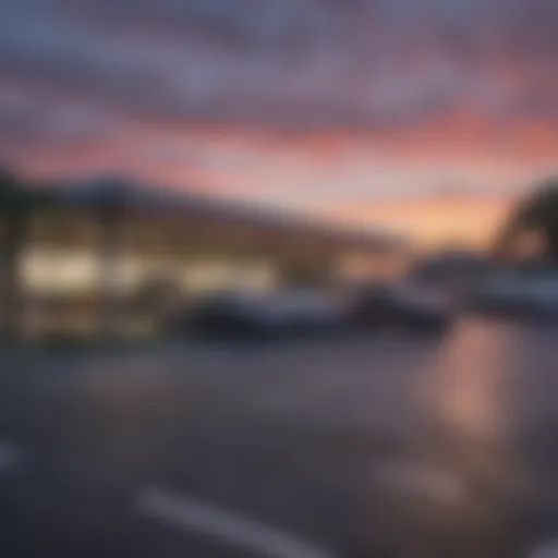 A scenic view of Fort Walton Beach showcasing a used car dealership