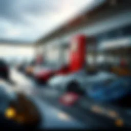 A picturesque automotive dealership showcasing a variety of vehicles