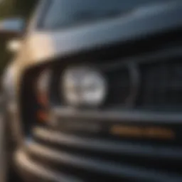 Close-up view of a vehicle make identification label