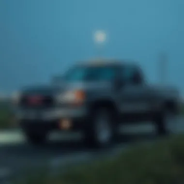 Side Profile of 2004 GMC 2500HD Side profile of the 2004 GMC 2500HD displaying its design aesthetics