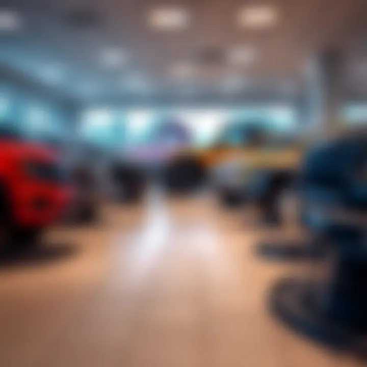 Showroom of Jeep Models in Lincolnton Showroom floor displaying various Jeep models