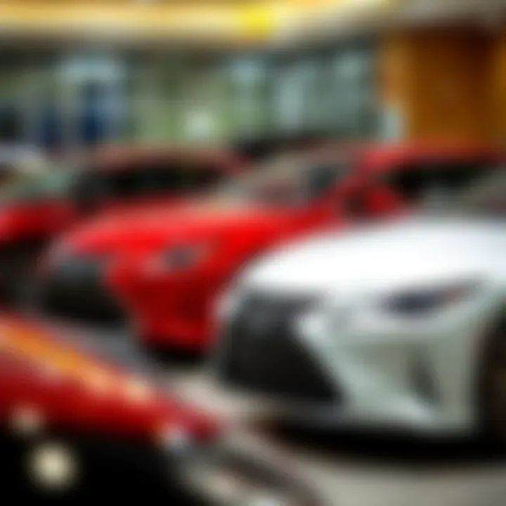 A variety of Lexus models available for customers to explore