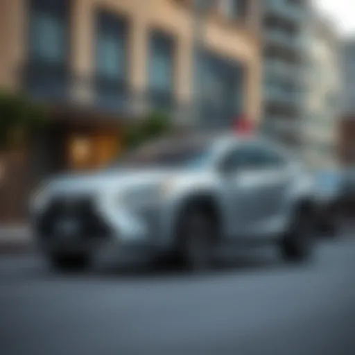 Urban Elegance of the Lexus NX Elegant Lexus NX SUV parked in an urban setting