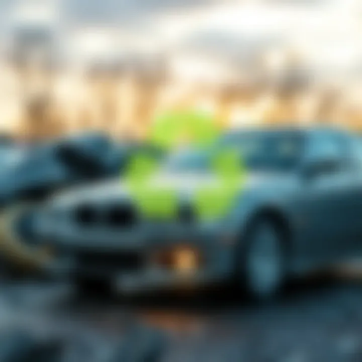 An environmental infographic highlighting the benefits of recycling scrap cars