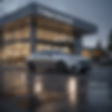 Exterior view of a luxury Mercedes dealership in West Chester