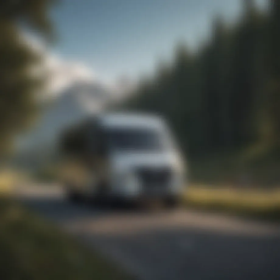 Stylish motorhome parked in a scenic location
