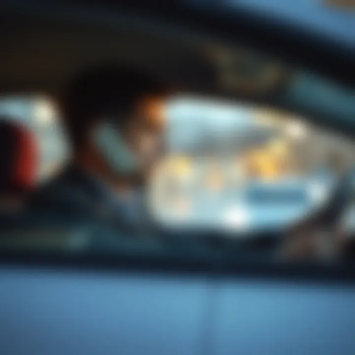 An illustration of a phone call between a car buyer and the police, depicting communication with authorities.