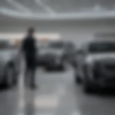 Exceptional Customer Service at Cadillac Dealership Customer service representative assisting a customer in a dealership