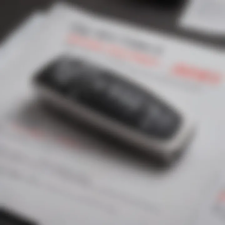 Close-up of a car key and owner's manual for a Kia Sportage