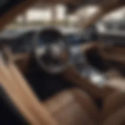 Luxurious interior of a Bentley Flying Spur showcasing premium materials
