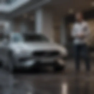 Customer Experience: The Joy of Choosing Volvo A satisfied customer examining a certified pre-owned Volvo