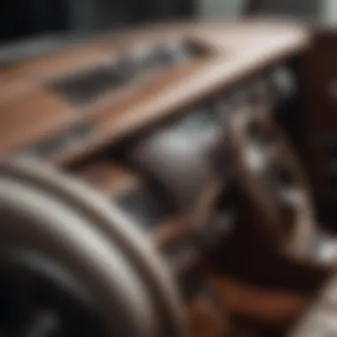 Close-up of the exquisite interior craftsmanship of a Rolls Royce