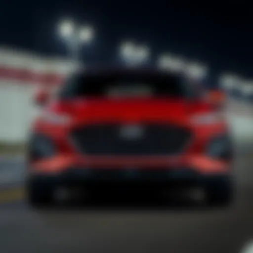 Sleek Design of Santa Fe Sport Front view of Santa Fe Sport showcasing its sleek design