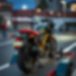 Motorcycle secured on a trailer with tie-down straps