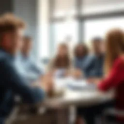 A diverse group of individuals engaging in a collaborative meeting focused on transportation solutions.
