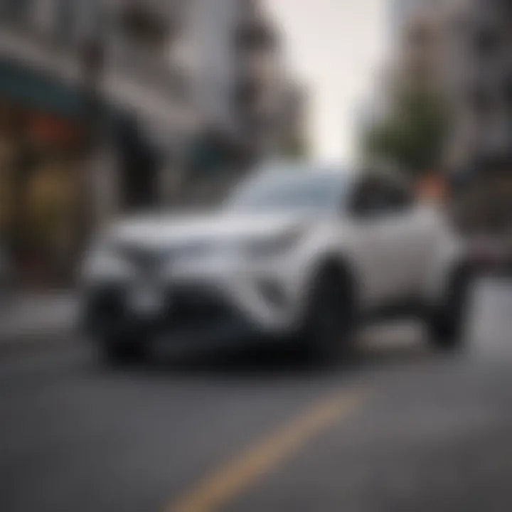 Toyota C-HR driving through Los Angeles streets