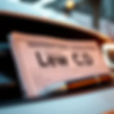 Navigating Legalities A legal document symbolizing vehicle ownership