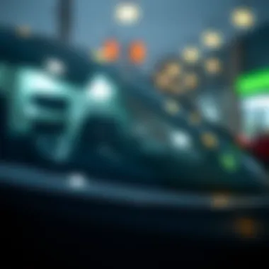 Detailed View of a Cracked Windshield Detailed view of a cracked windshield