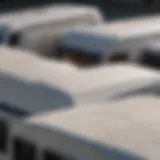 An overview of different types of motorhome roof covers showing variety and features.