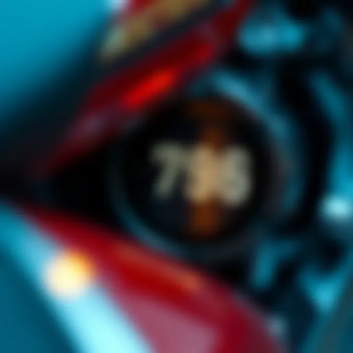 Examining the Motorcycle Serial Number Detailed view of a motorcycle serial number