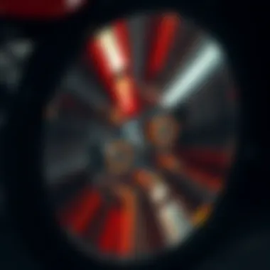 Visual representation of brake pads showing wear indicators